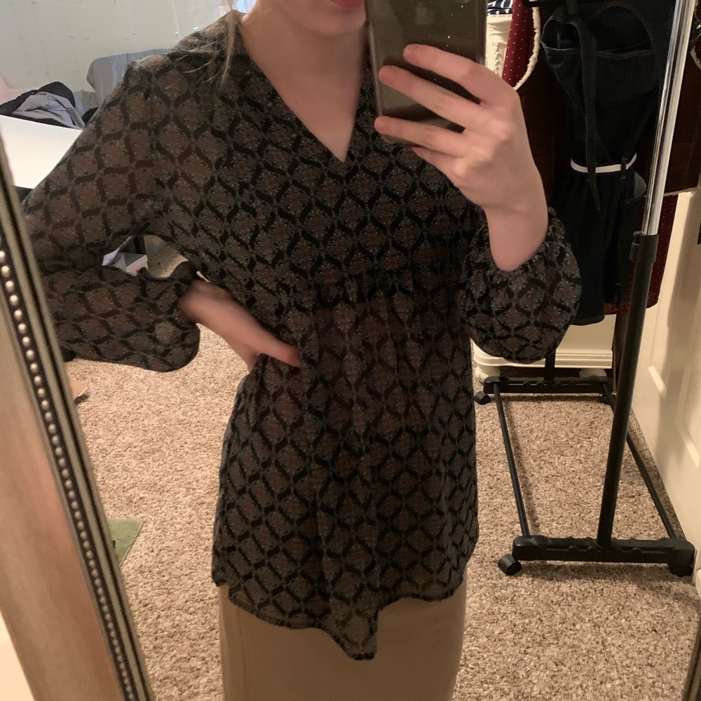 Dressy patterned blouse